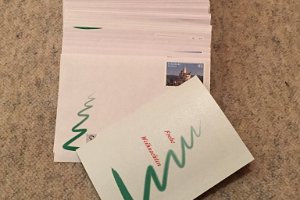 Weihnachtskarten 2015 ... 174 Karten verschickt und 11 verteilt