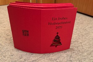 Weihnachtskarten 2025 ... 177 Karten verschickt und ... 5 verteilt