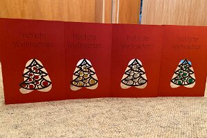 Weihnachtskarten 2020 ... 179 Karten verschickt und 2 verteilt