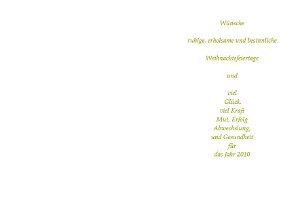 Weihnachtskarten 2009