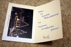 Weihnachtskarten 2016 ... 182 Karten verschickt und 12 verteilt