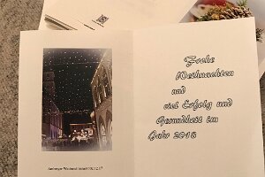 Weihnachtskarten 2017 ... 183 Karten verschickt und 14 verteilt